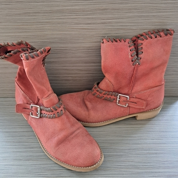 𝅺Vera Gomma women's booties leather Via Roma size EU 38 Made Italy - Picture 9 of 11